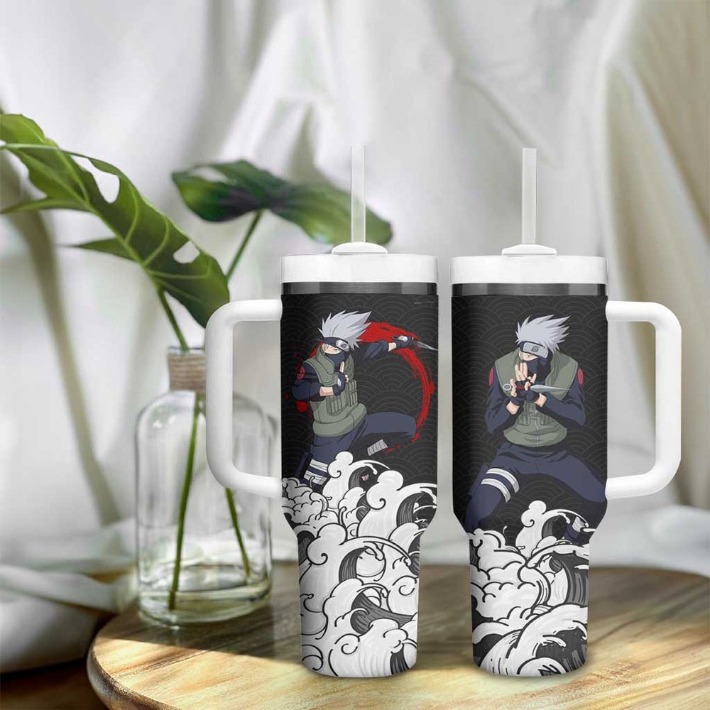 Kakashi Hatake Japanese Kanagawa - Naruto Tumbler With Handle Anime Japan Style TS04 Kakashi Hatake Japanese Kanagawa - Naruto Tumbler With Handle Anime Japan Style TS04
