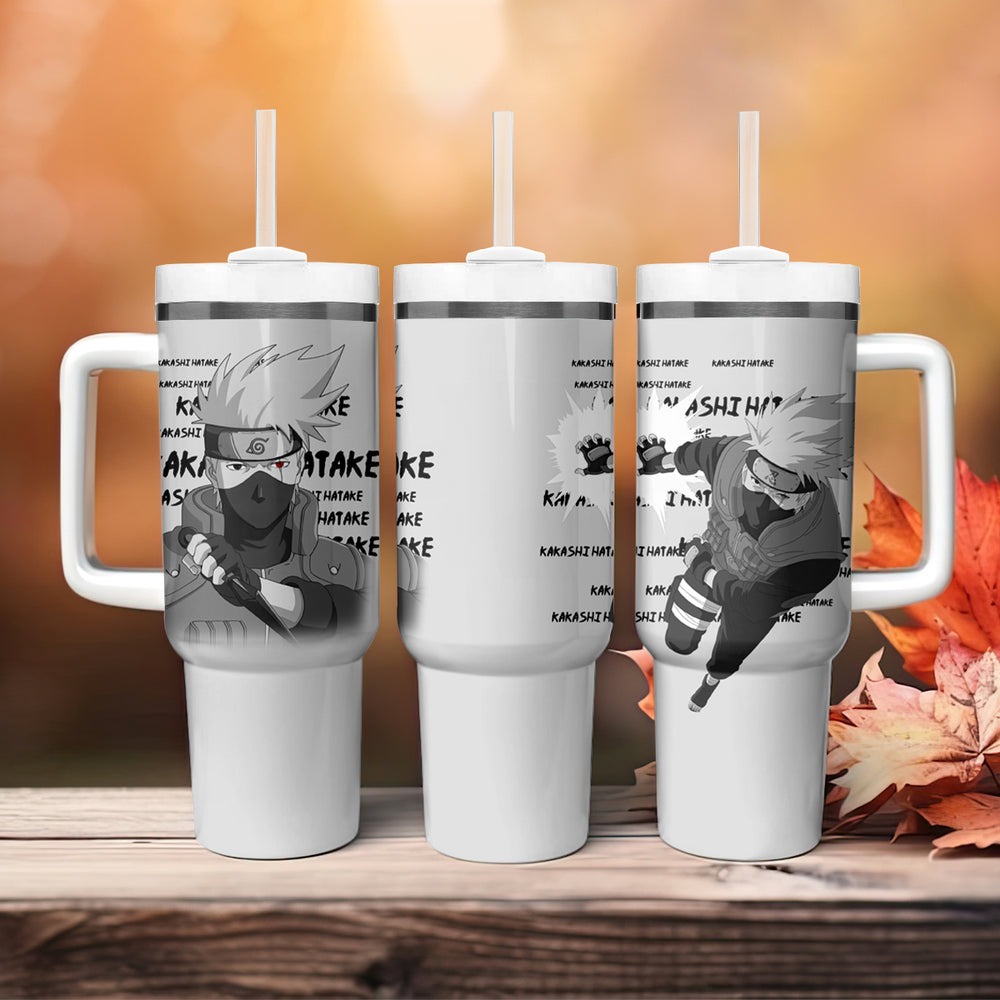Kakashi Hatake Tumbler With Handle Anime Style Manga TS04 Kakashi Hatake Tumbler With Handle Anime Style Manga TS04