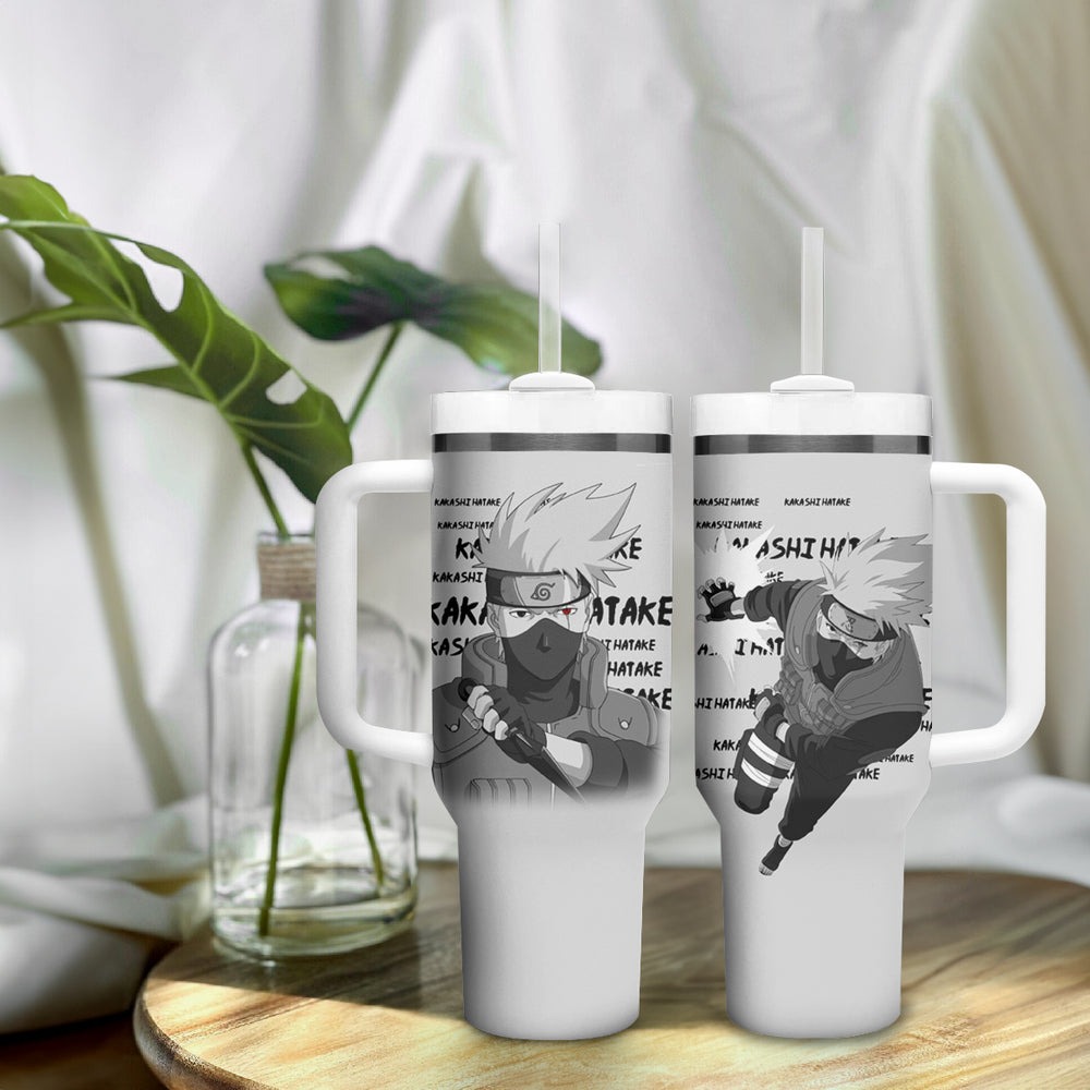 Kakashi Hatake Tumbler With Handle Anime Style Manga TS04 Kakashi Hatake Tumbler With Handle Anime Style Manga TS04