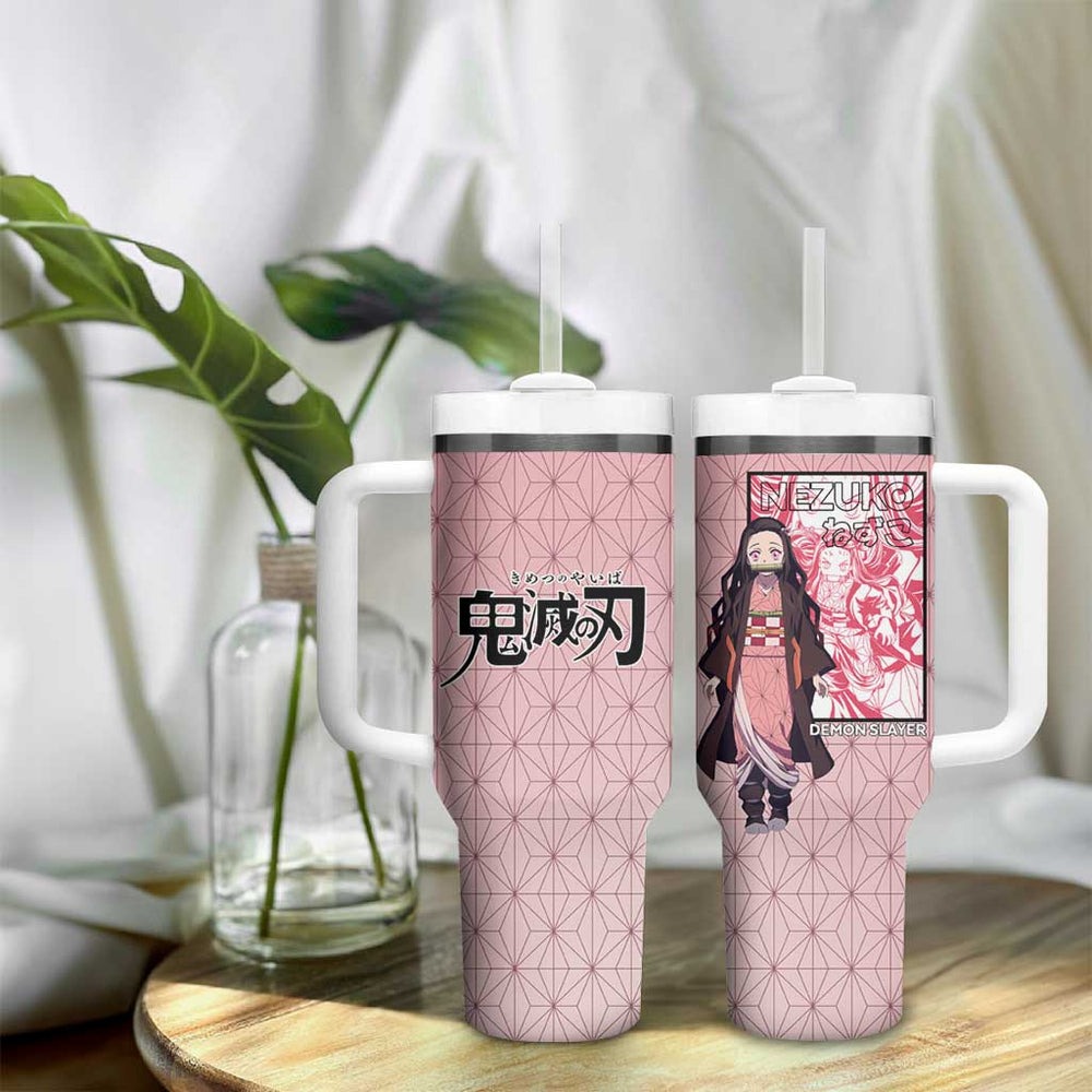 Kamado Nezuko Haori Demon Slayer Tumbler With Handle Anime Style TS04 Kamado Nezuko Haori Demon Slayer Tumbler With Handle Anime Style TS04