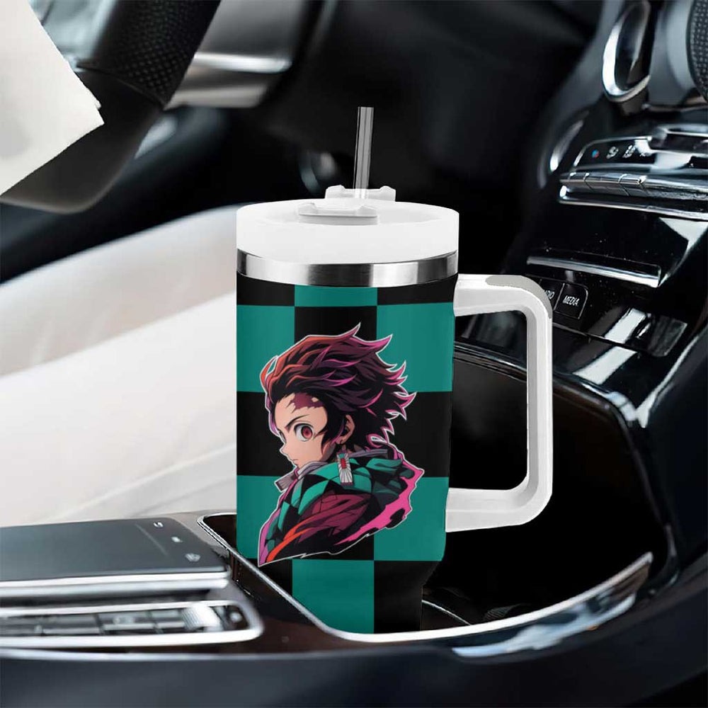 Kamado Tanjiro Demon Slayer Tumbler With Handle Anime Style TS04 Kamado Tanjiro Demon Slayer Tumbler With Handle Anime Style TS04