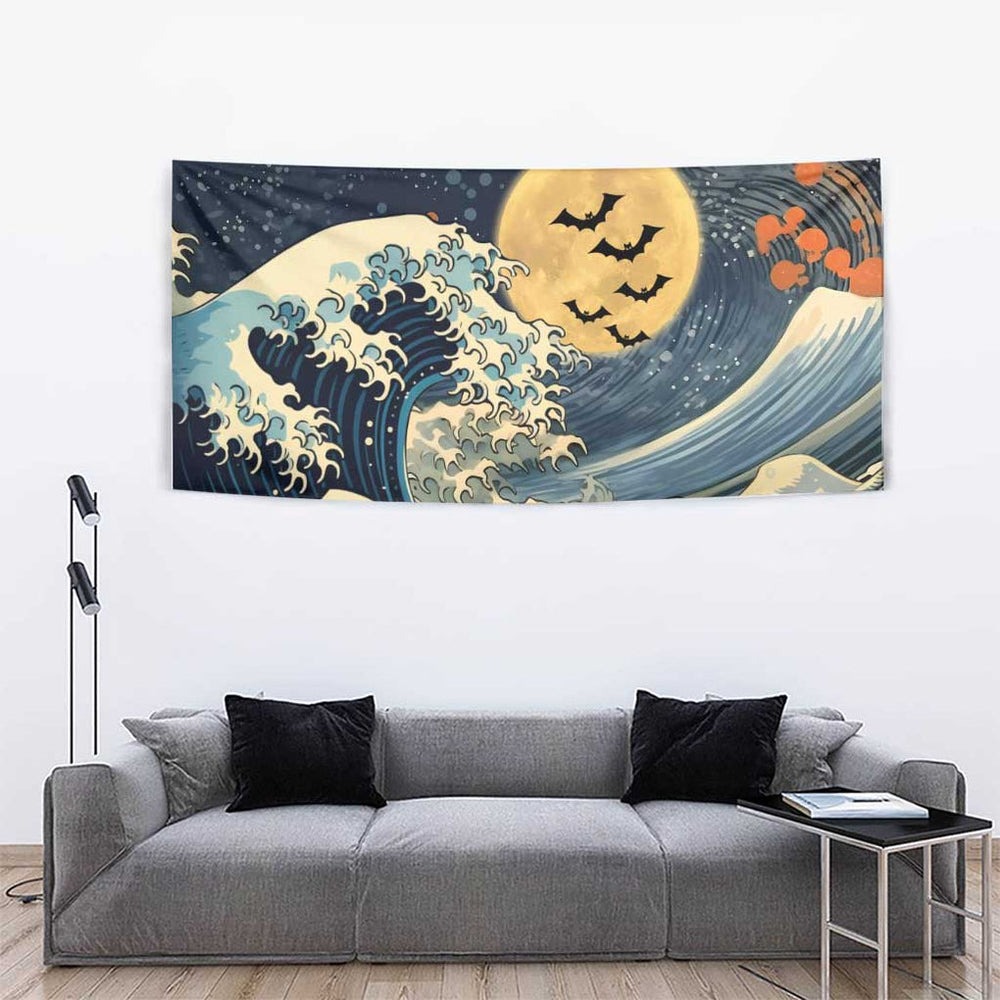 Kanagawa Wave Janpan Halloween Tumbler With Handle Japan Art Style TS04 Kanagawa Wave Janpan Halloween Tumbler With Handle Japan Art Style TS04