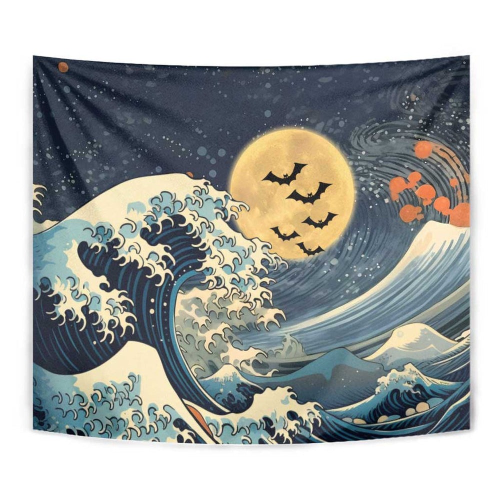 Kanagawa Wave Janpan Halloween Tumbler With Handle Japan Art Style TS04 Kanagawa Wave Janpan Halloween Tumbler With Handle Japan Art Style TS04