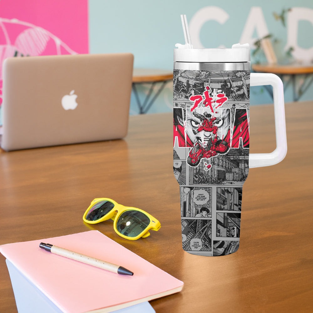 Kaneda - Akira Manga Style Tumbler With Handle TS04 Kaneda - Akira Manga Style Tumbler With Handle TS04