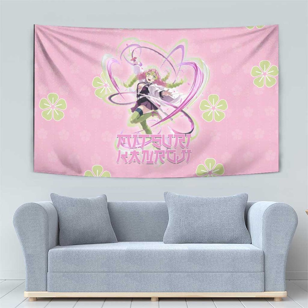 Kanroji Mitsuri Demon Slayer Tumbler With Handle Pastel Blossom Anime Lovecore Style TS04