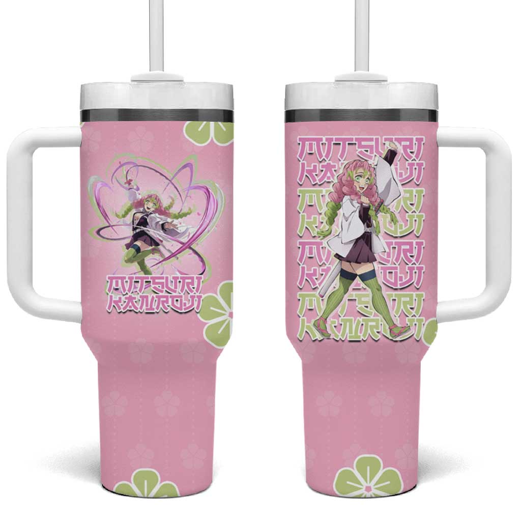 Kanroji Mitsuri Demon Slayer Tumbler With Handle Pastel Blossom Anime Lovecore Style TS04