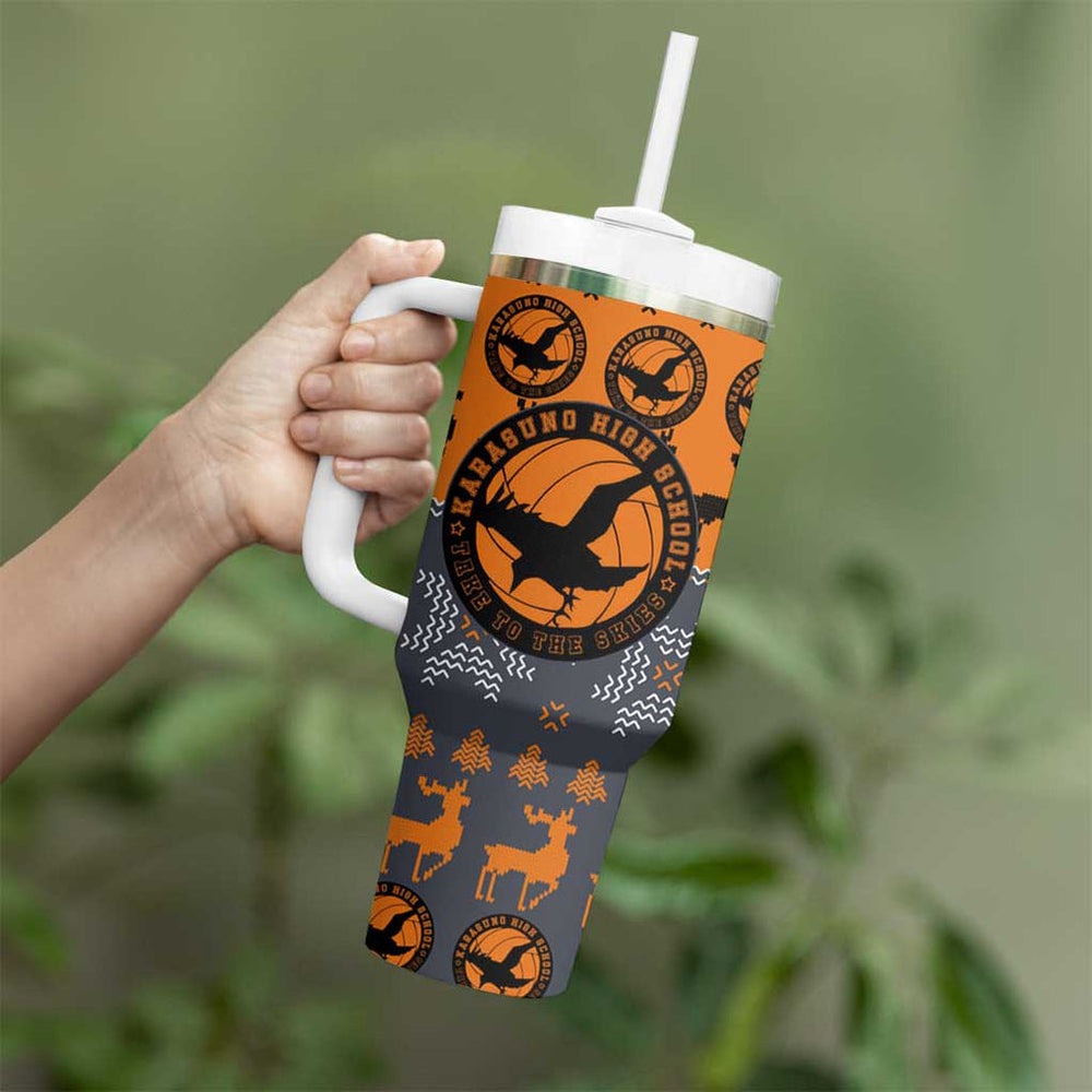 Karasuno - Haikyuu Tumbler With Handle Anime Mix Christmas Style TS04 Karasuno - Haikyuu Tumbler With Handle Anime Mix Christmas Style TS04