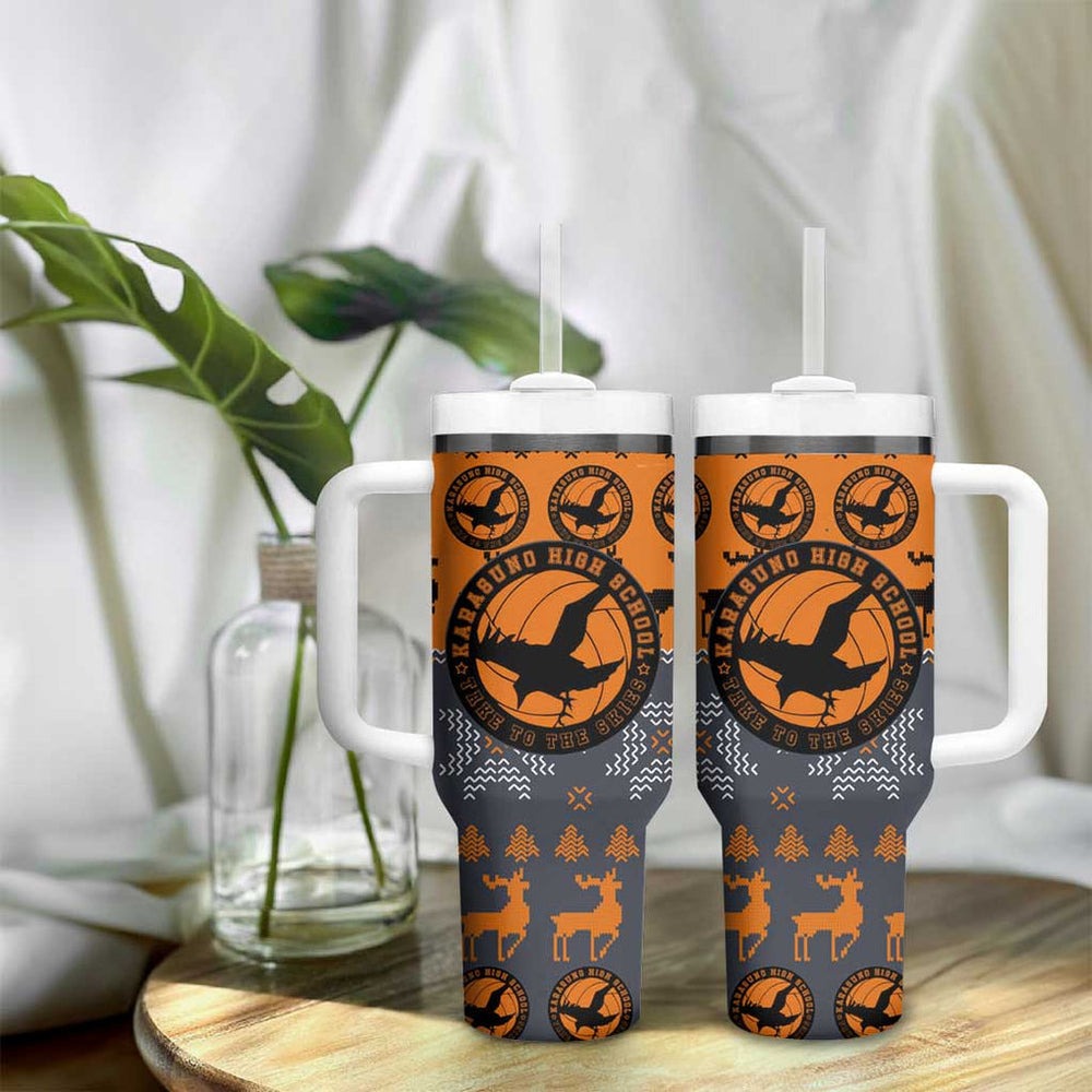 Karasuno - Haikyuu Tumbler With Handle Anime Mix Christmas Style TS04 Karasuno - Haikyuu Tumbler With Handle Anime Mix Christmas Style TS04