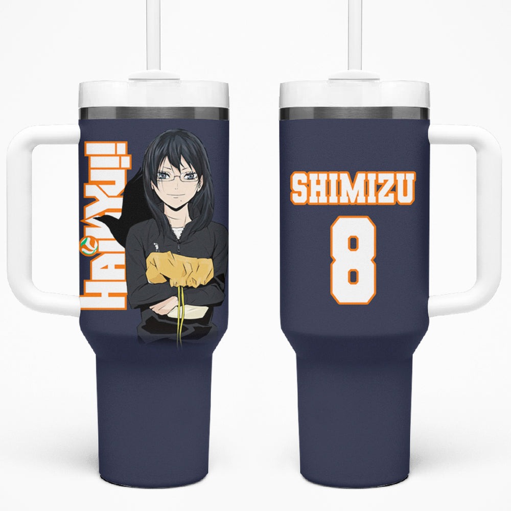 Karasuno Kiyoko Shimizu Tumbler With Handle TS04 Karasuno Kiyoko Shimizu Tumbler With Handle TS04