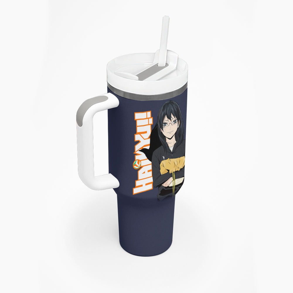 Karasuno Kiyoko Shimizu Tumbler With Handle TS04 Karasuno Kiyoko Shimizu Tumbler With Handle TS04