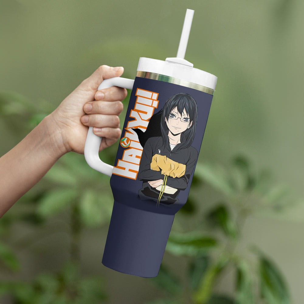 Karasuno Kiyoko Shimizu Tumbler With Handle TS04 Karasuno Kiyoko Shimizu Tumbler With Handle TS04
