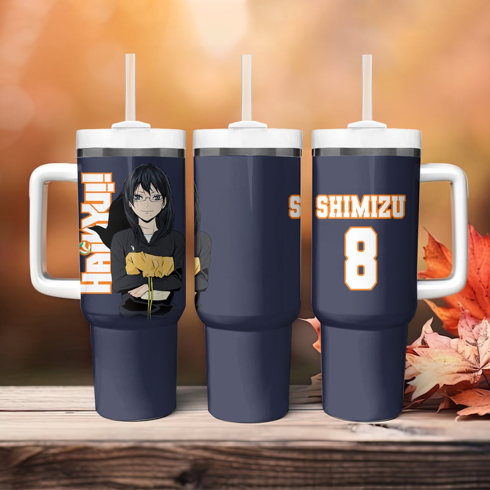 Karasuno Kiyoko Shimizu Tumbler With Handle TS04 Karasuno Kiyoko Shimizu Tumbler With Handle TS04