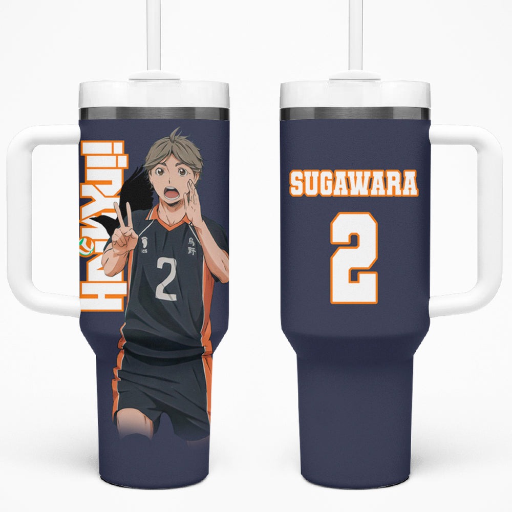 Karasuno Koshi Sugawara Tumbler With Handle Haikyu TS04 Karasuno Koshi Sugawara Tumbler With Handle Haikyu TS04