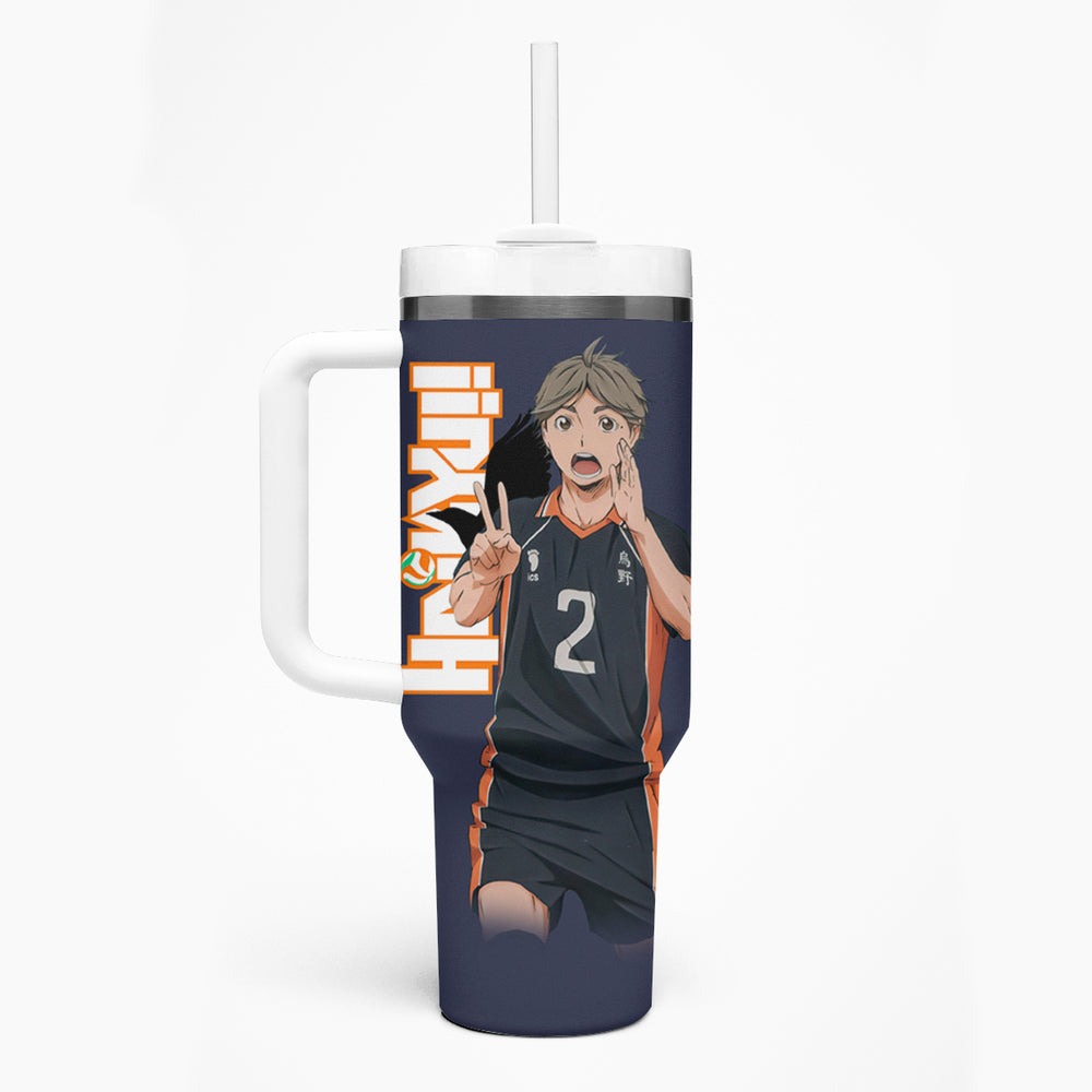 Karasuno Koshi Sugawara Tumbler With Handle Haikyu TS04 Karasuno Koshi Sugawara Tumbler With Handle Haikyu TS04