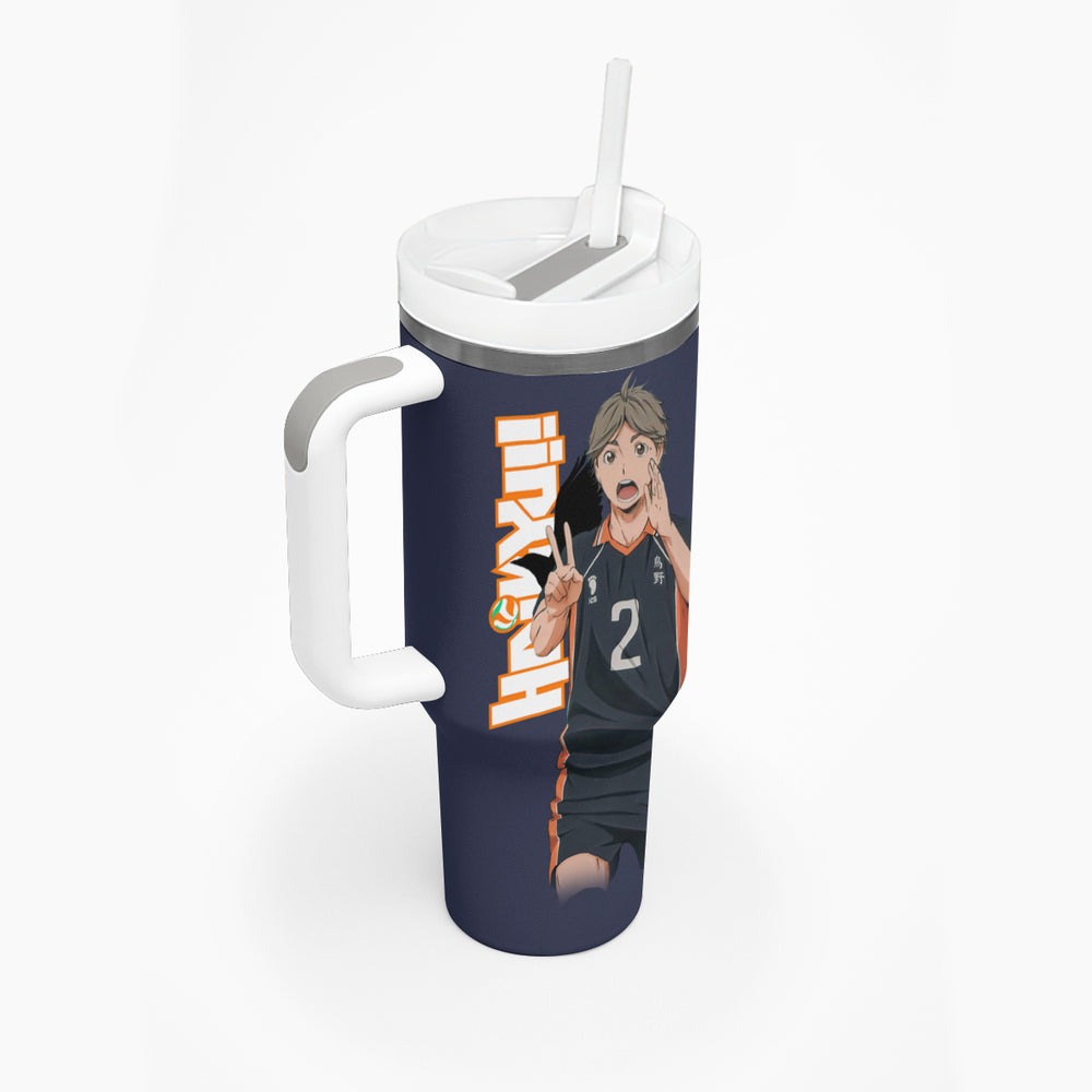 Karasuno Koshi Sugawara Tumbler With Handle Haikyu TS04 Karasuno Koshi Sugawara Tumbler With Handle Haikyu TS04