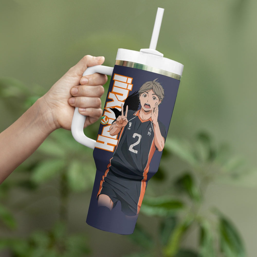 Karasuno Koshi Sugawara Tumbler With Handle Haikyu TS04 Karasuno Koshi Sugawara Tumbler With Handle Haikyu TS04