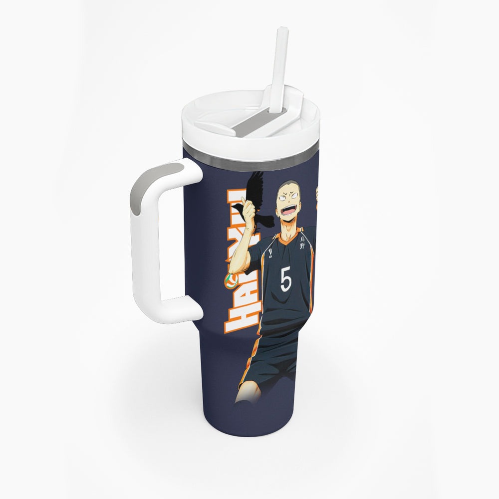 Karasuno Tanaka Tumbler With Handle Haikyu TS04 Karasuno Tanaka Tumbler With Handle Haikyu TS04