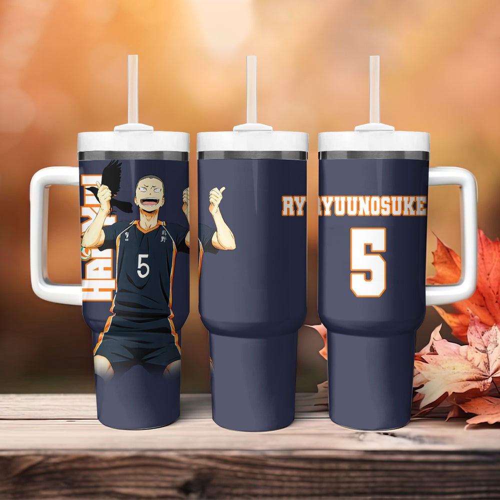 Karasuno Tanaka Tumbler With Handle Haikyu TS04 Karasuno Tanaka Tumbler With Handle Haikyu TS04