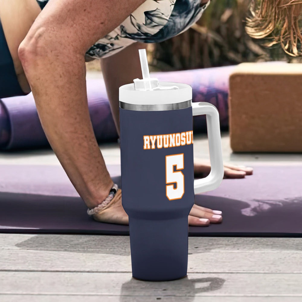 Karasuno Tanaka Tumbler With Handle Haikyu TS04 Karasuno Tanaka Tumbler With Handle Haikyu TS04