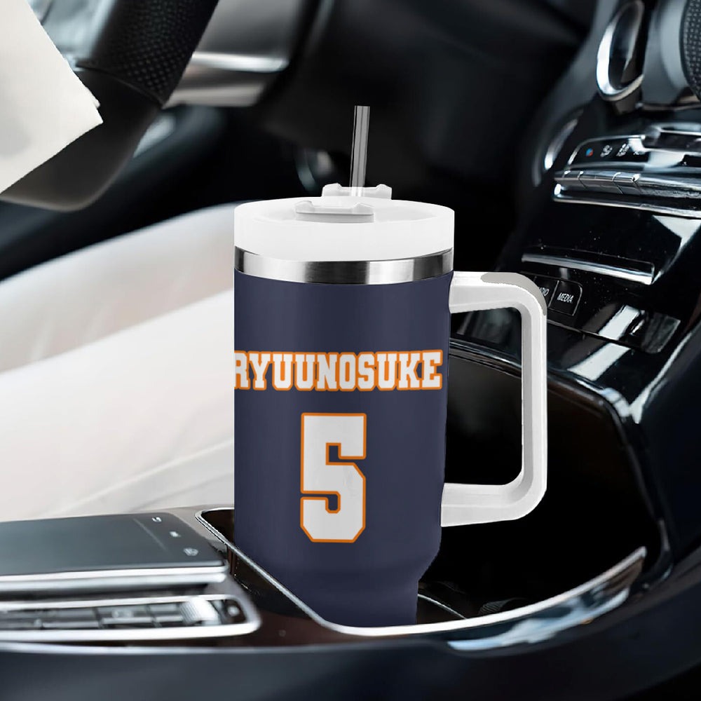 Karasuno Tanaka Tumbler With Handle Haikyu TS04 Karasuno Tanaka Tumbler With Handle Haikyu TS04