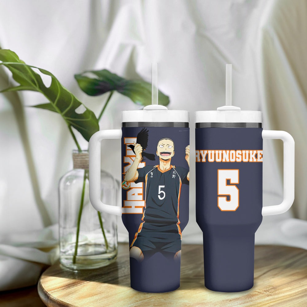 Karasuno Tanaka Tumbler With Handle Haikyu TS04 Karasuno Tanaka Tumbler With Handle Haikyu TS04