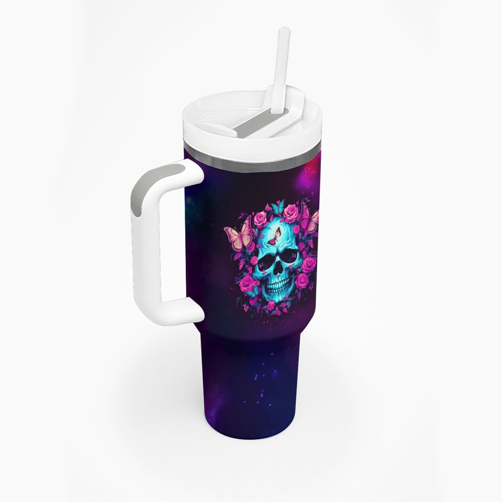 Karma Fairy Skull Galaxy Tumbler With Handle TS04 Karma Fairy Skull Galaxy Tumbler With Handle TS04