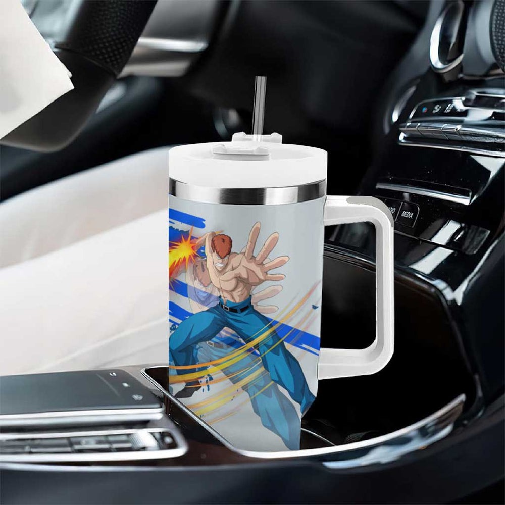Kazuma Kuwabara - Yu yu Hakusho Tumbler With Handle Anime Style TS04 Kazuma Kuwabara - Yu yu Hakusho Tumbler With Handle Anime Style TS04