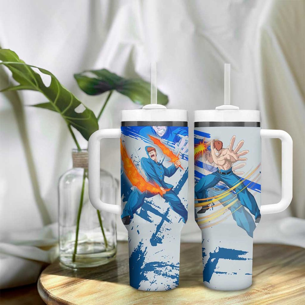 Kazuma Kuwabara - Yu yu Hakusho Tumbler With Handle Anime Style TS04 Kazuma Kuwabara - Yu yu Hakusho Tumbler With Handle Anime Style TS04
