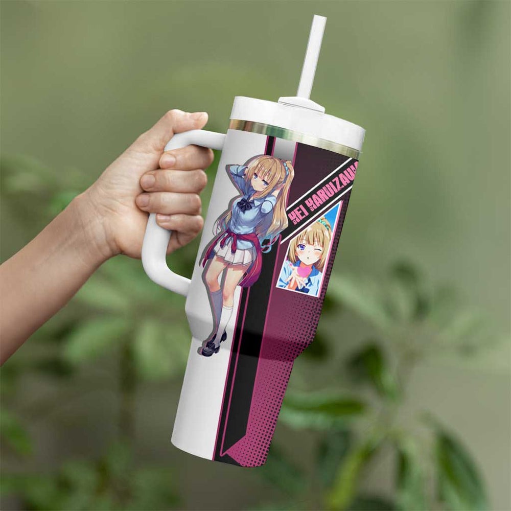 Kei Karuizawa Tumbler With Handle Playful Modern School Anime Style TS04 Kei Karuizawa Tumbler With Handle Playful Modern School Anime Style TS04