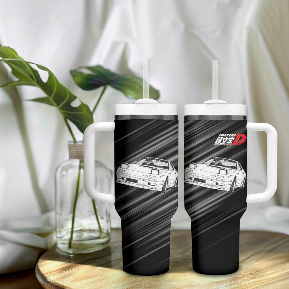 Keisuke Takahashi RX-7 Initial D Tumbler With Handle Manga Mix Anime Style TS04 Keisuke Takahashi RX-7 Initial D Tumbler With Handle Manga Mix Anime Style TS04