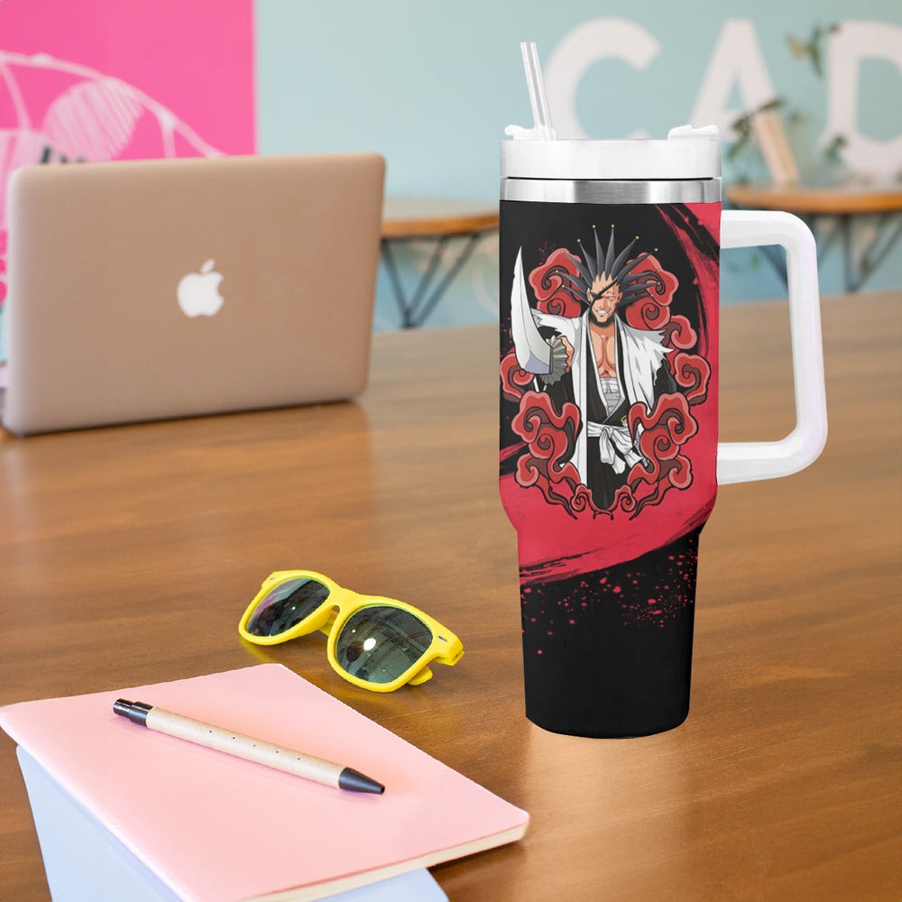 Kenpachi Zaraki Tumbler With Handle Anime Japan Style TS04 Kenpachi Zaraki Tumbler With Handle Anime Japan Style TS04