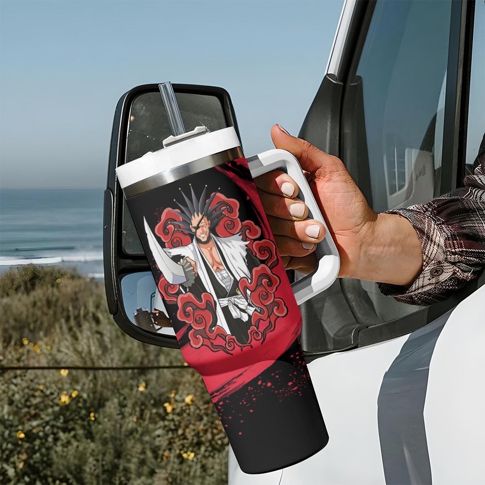 Kenpachi Zaraki Tumbler With Handle Anime Japan Style TS04 Kenpachi Zaraki Tumbler With Handle Anime Japan Style TS04