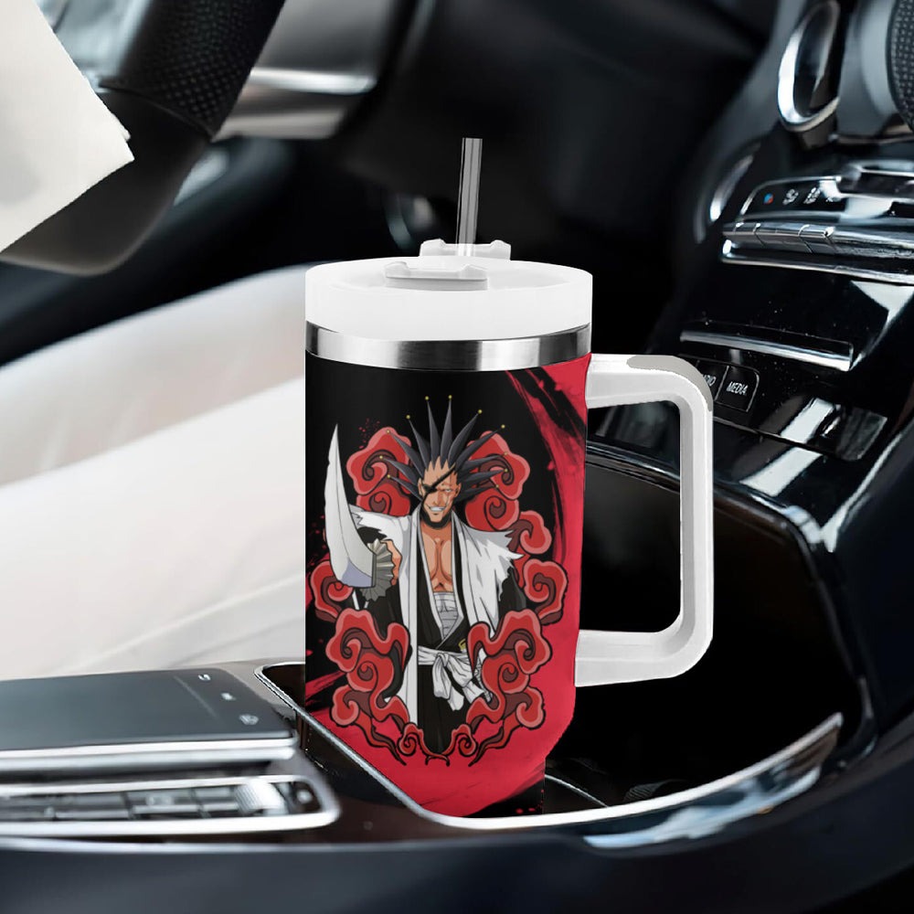 Kenpachi Zaraki Tumbler With Handle Anime Japan Style TS04 Kenpachi Zaraki Tumbler With Handle Anime Japan Style TS04