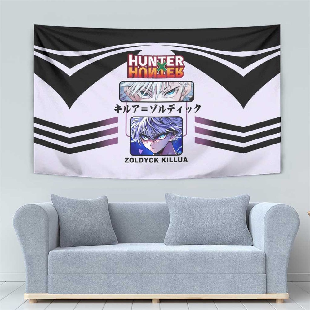 Killua Zoldyck from Hunter x Hunter Tumbler With Handle with Lightning Aura and Agile Combat Pose Design TS04 Killua Zoldyck from Hunter x Hunter Tumbler With Handle with Lightning Aura and Agile Combat Pose Design TS04