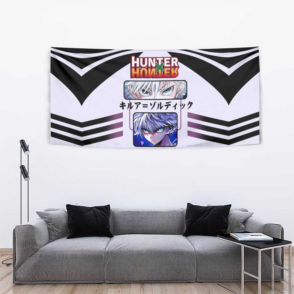 Killua Zoldyck from Hunter x Hunter Tumbler With Handle with Lightning Aura and Agile Combat Pose Design TS04 Killua Zoldyck from Hunter x Hunter Tumbler With Handle with Lightning Aura and Agile Combat Pose Design TS04