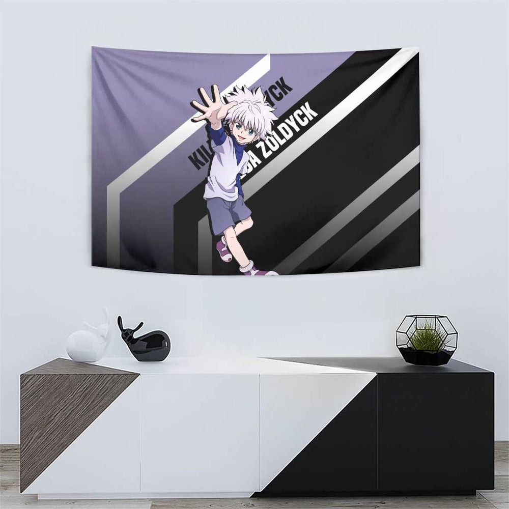 Killua Zoldyck Hunter x Hunter Lightning Aura Design Tumbler With Handle with Transformation Artwork and Anime Style Graphics TS04 Killua Zoldyck Hunter x Hunter Lightning Aura Design Tumbler With Handle with Transformation Artwork and Anime Style Graphics TS04