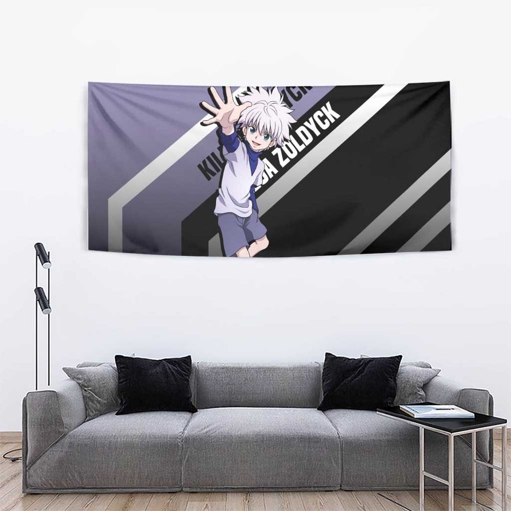 Killua Zoldyck Hunter x Hunter Lightning Aura Design Tumbler With Handle with Transformation Artwork and Anime Style Graphics TS04 Killua Zoldyck Hunter x Hunter Lightning Aura Design Tumbler With Handle with Transformation Artwork and Anime Style Graphics TS04