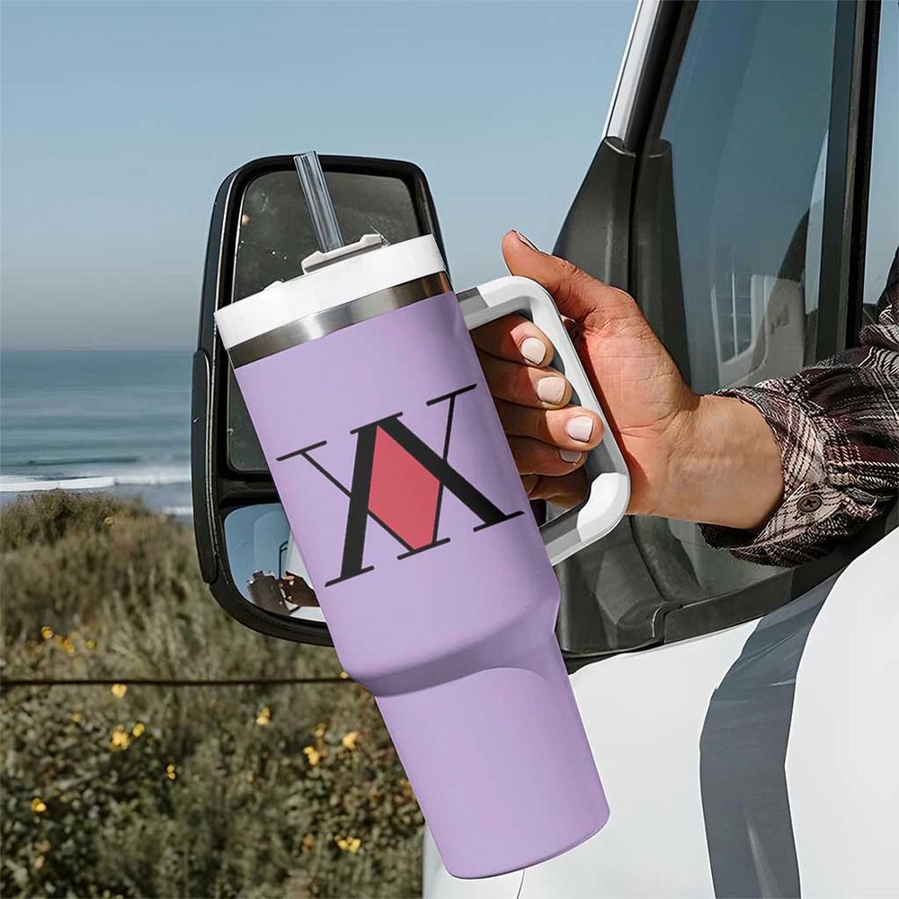 Killua Zoldyck Hunter x Hunter Lightning Aura Design Tumbler With Handle with Transformation Artwork and Anime Style Graphics TS04 Killua Zoldyck Hunter x Hunter Lightning Aura Design Tumbler With Handle with Transformation Artwork and Anime Style Graphics TS04