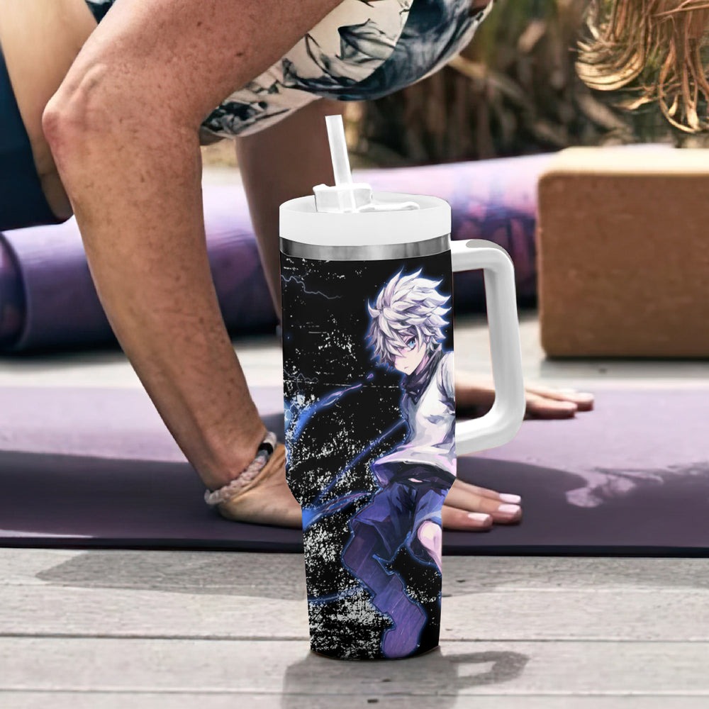 Killua Zoldyck Tumbler With Handle TS04 Killua Zoldyck Tumbler With Handle TS04