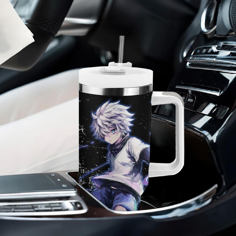 Killua Zoldyck Tumbler With Handle TS04 Killua Zoldyck Tumbler With Handle TS04