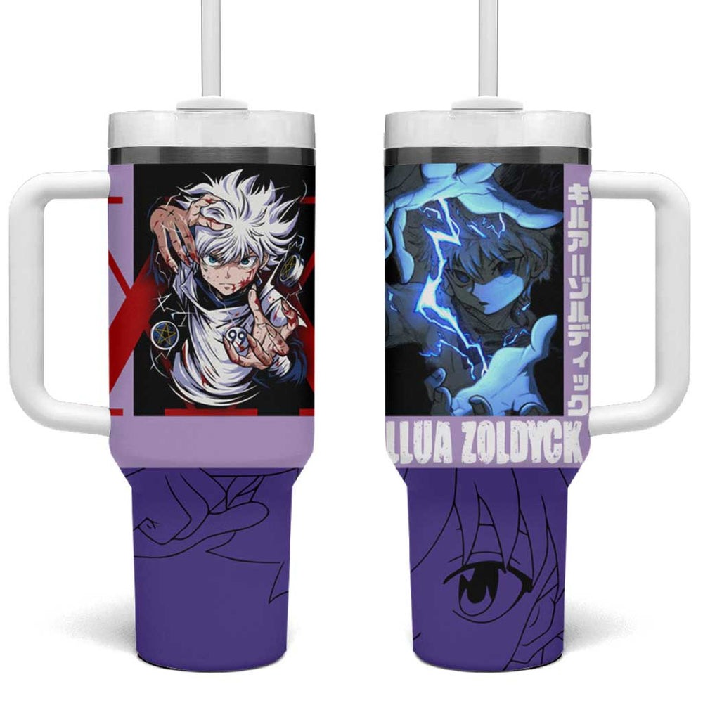 Killua Zoldyck Tumbler With Handle TS04 Killua Zoldyck Tumbler With Handle TS04