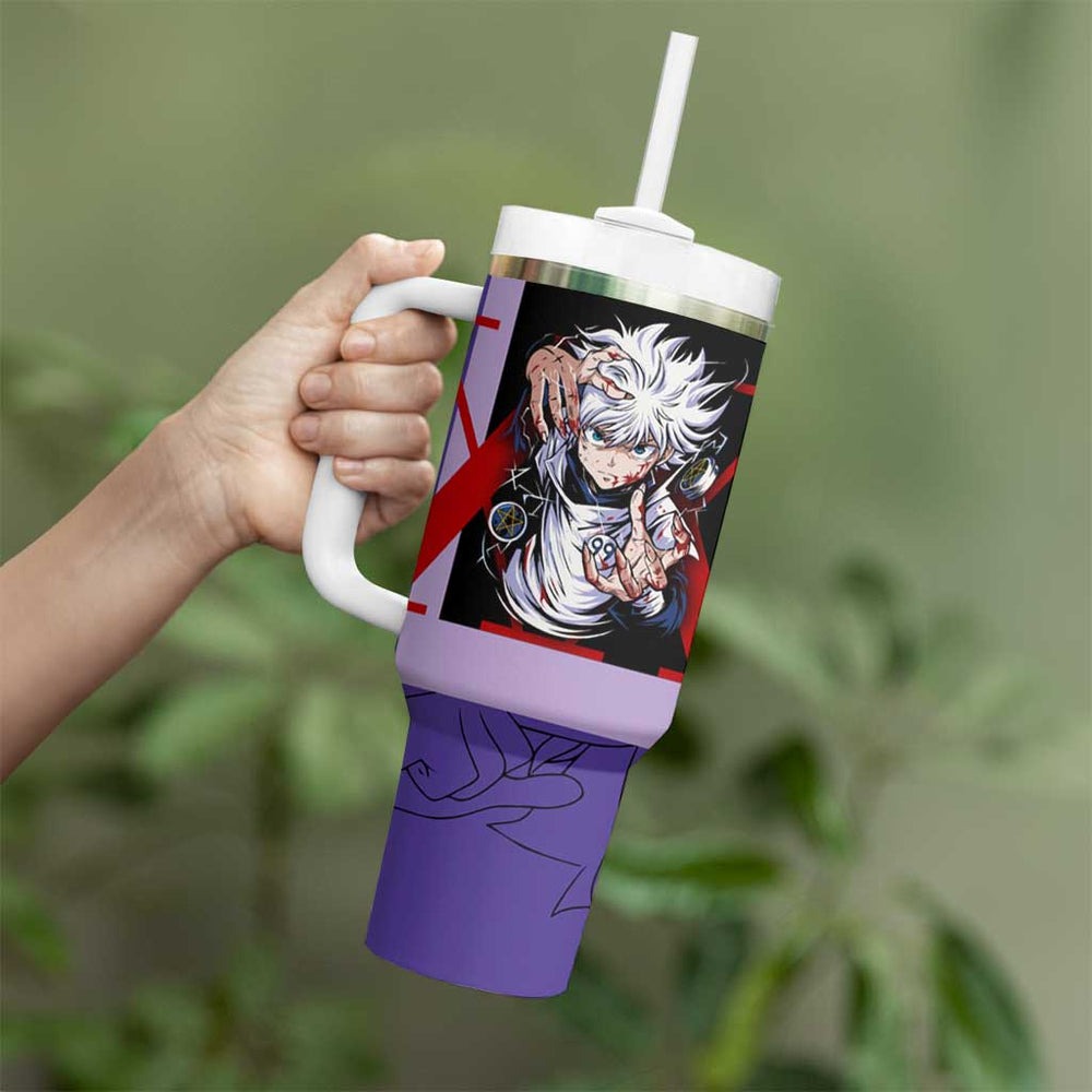Killua Zoldyck Tumbler With Handle TS04 Killua Zoldyck Tumbler With Handle TS04