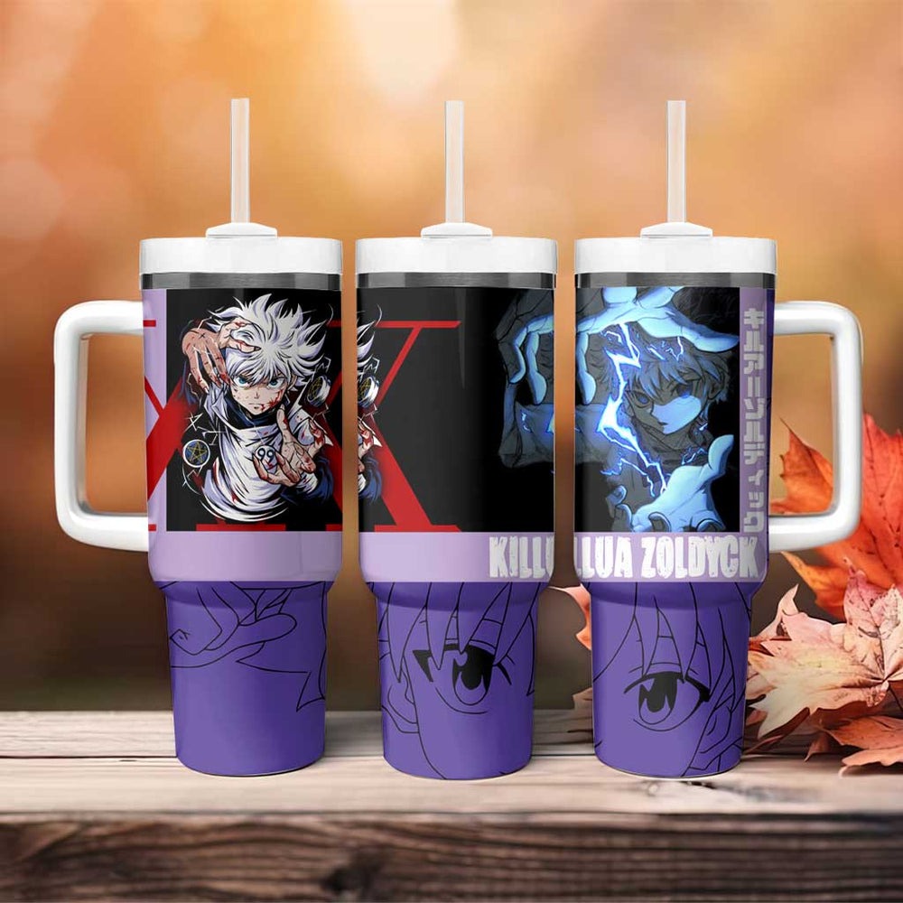 Killua Zoldyck Tumbler With Handle TS04 Killua Zoldyck Tumbler With Handle TS04