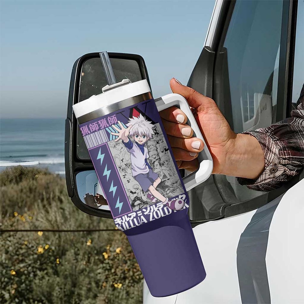 Killua Zoldyck V2 Hunter x Hunter Tumbler With Handle Anime Style TS04 Killua Zoldyck V2 Hunter x Hunter Tumbler With Handle Anime Style TS04