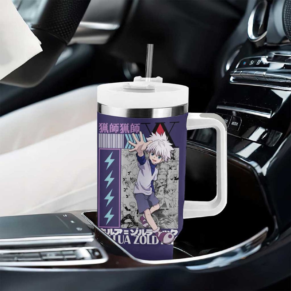 Killua Zoldyck V2 Hunter x Hunter Tumbler With Handle Anime Style TS04 Killua Zoldyck V2 Hunter x Hunter Tumbler With Handle Anime Style TS04
