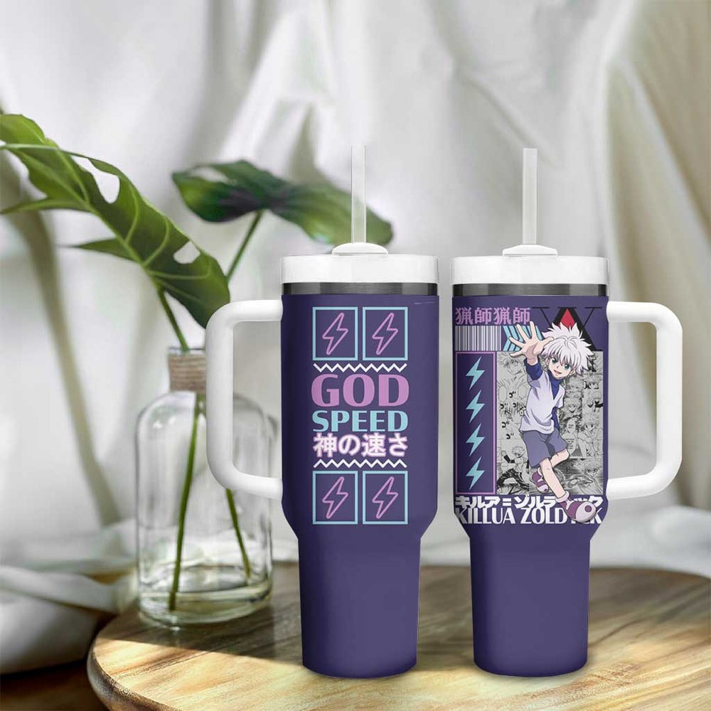 Killua Zoldyck V2 Hunter x Hunter Tumbler With Handle Anime Style TS04 Killua Zoldyck V2 Hunter x Hunter Tumbler With Handle Anime Style TS04
