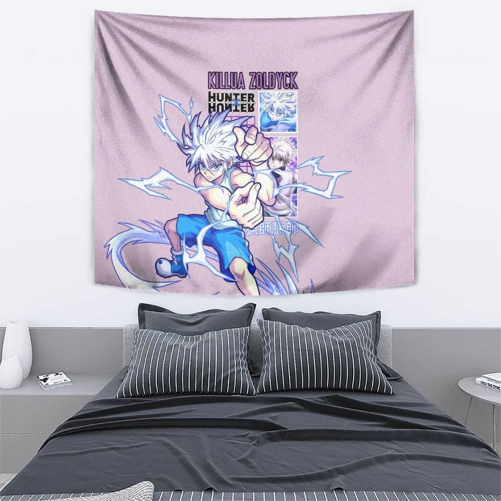 Killua Zoldyck V3 Hunter x Hunter Tapestry Anime Style TS04 Killua Zoldyck V3 Hunter x Hunter Tapestry Anime Style TS04