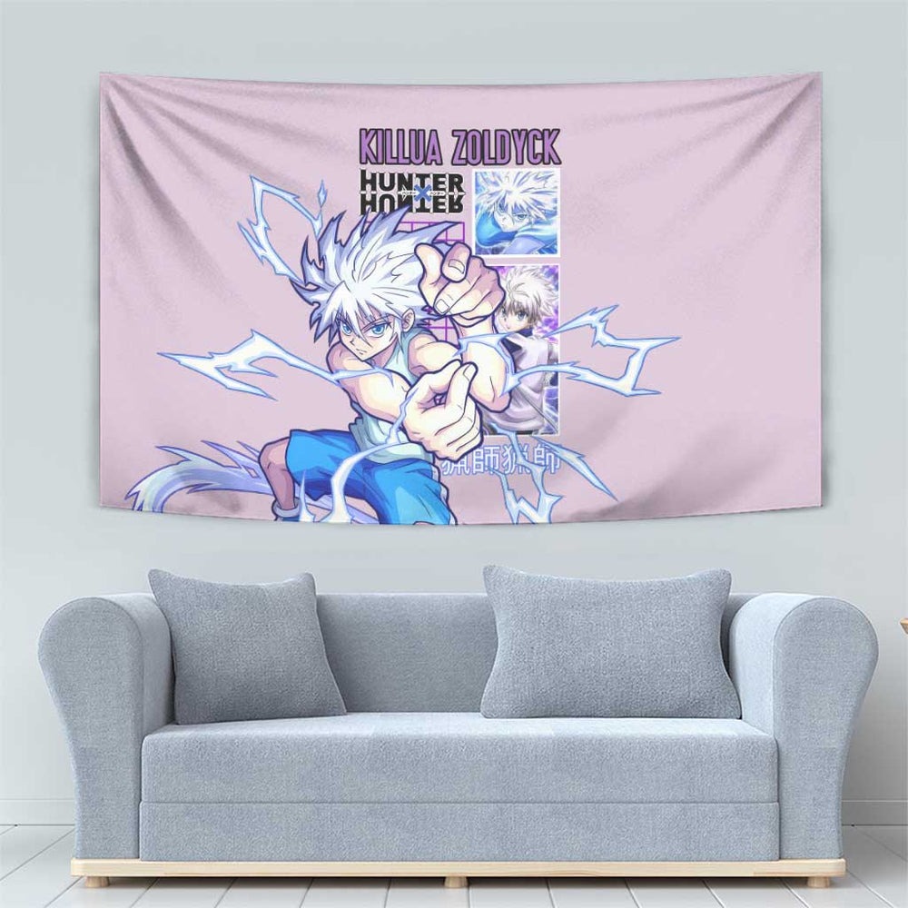 Killua Zoldyck V3 Hunter x Hunter Tapestry Anime Style TS04 Killua Zoldyck V3 Hunter x Hunter Tapestry Anime Style TS04