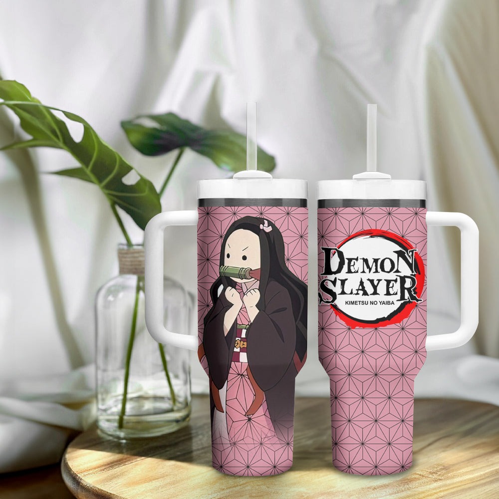 Kimetsu Nezuko Demon Slayer Tumbler With Handle Anime Funny Style TS04 Kimetsu Nezuko Demon Slayer Tumbler With Handle Anime Funny Style TS04