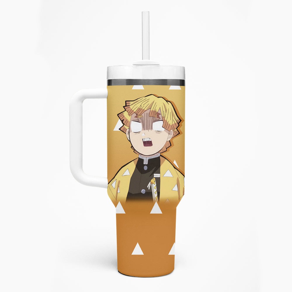 Kimetsu Zenitsu Tumbler With Handle Demon Slayer Anime Funny Style TS04 Kimetsu Zenitsu Tumbler With Handle Demon Slayer Anime Funny Style TS04